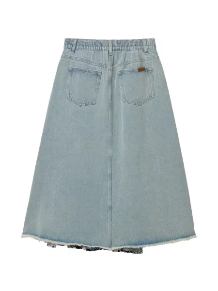 Fustă din denim Musium Div. asimetrică albastru