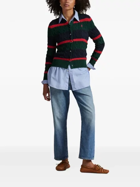 Cu centură curea Polo Ralph Lauren tricotate cu dungi albastru