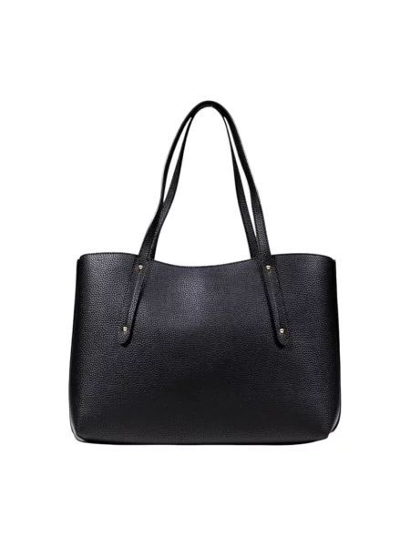 Duża shopperka Guess skórzana czarna