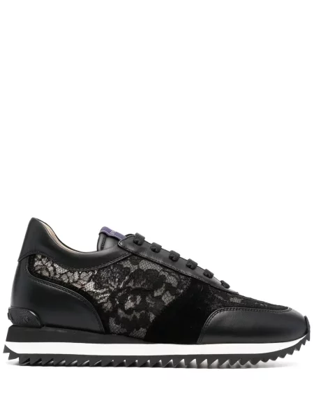 Sneakerși Le Silla din piele negru