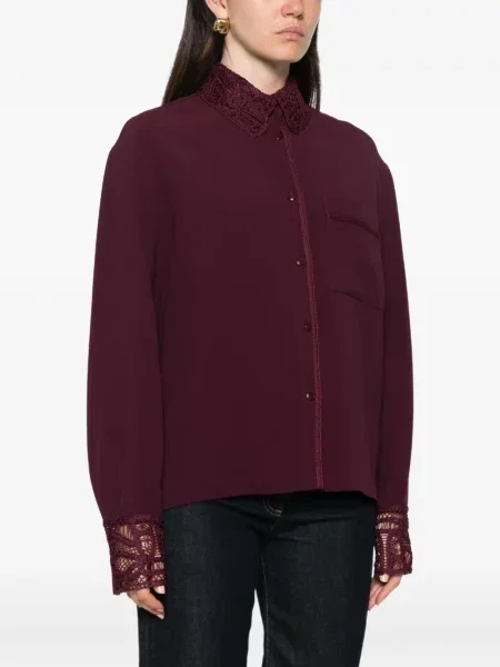 Cămașă Ermanno Scervino din dantelă violet