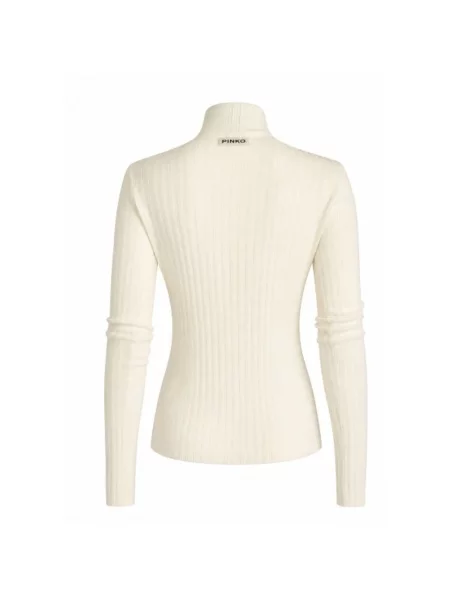 Sweter z golfem Pinko do golfa biały