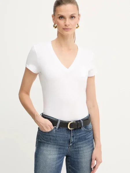 Armani Exchange tricou din alb