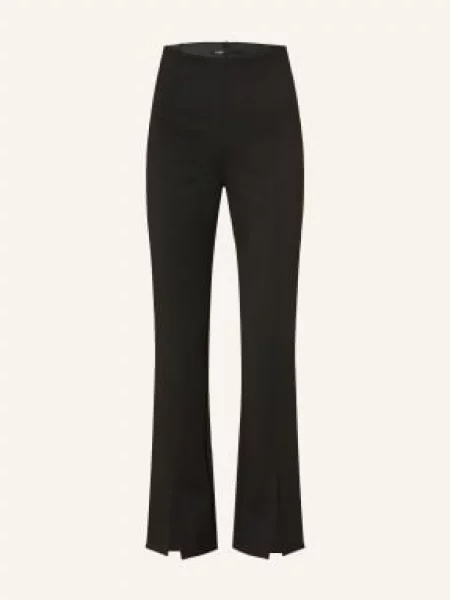 Maje Spodnie Z Rozszerzanymi Nogawkami schwarz czarne
