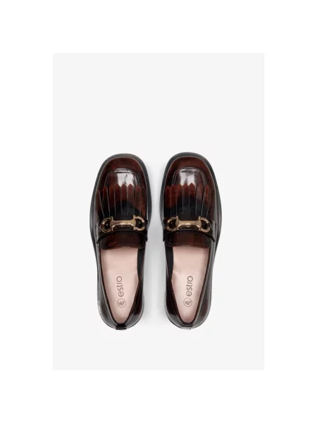 Лоферы Estro коричневые