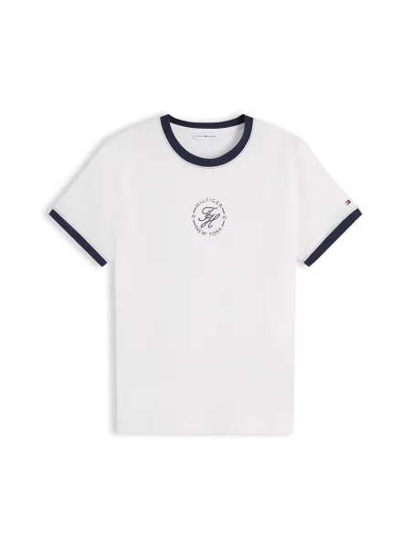 TOMMY HILFIGER Tricou bleumarin alb