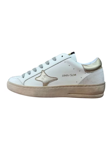Sneakersy Ama Brand skórzane białe