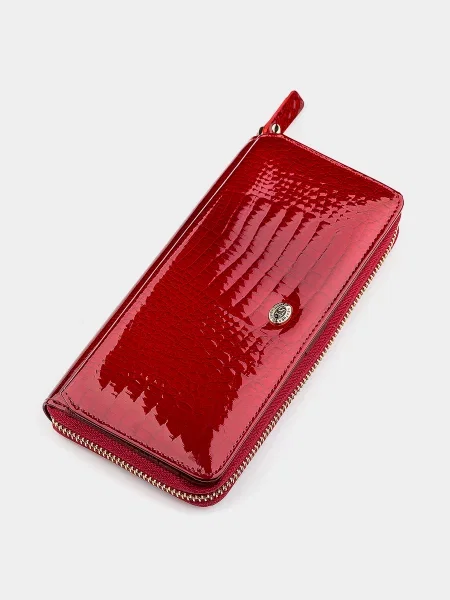 Кожаный кошелек St Leather Accessories красный