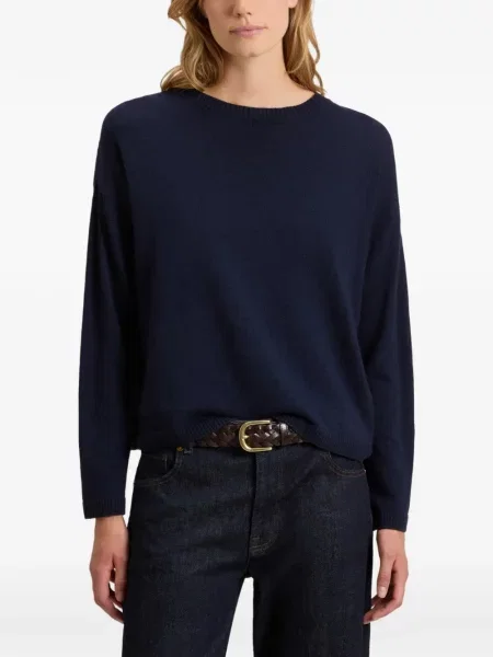 Pulover Woolrich cu decolteu rotund albastru
