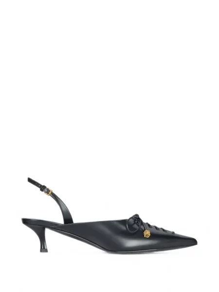 Pantofi cu toc Givenchy cu șireturi din piele negru