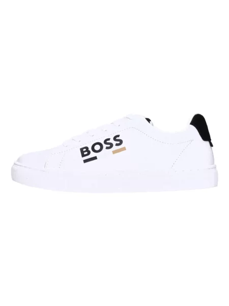 Sneakersy Boss skórzane białe