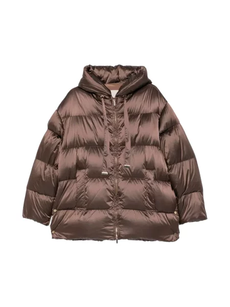 Kurtka puchowa Max Mara pikowana brązowa