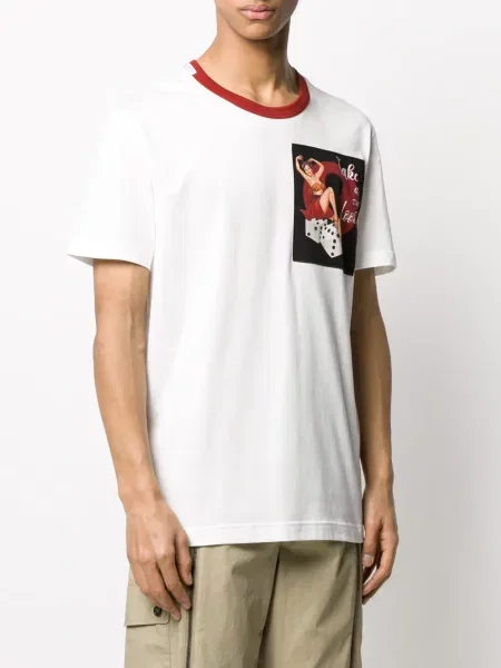 Tricou Dolce & Gabbana cu imagine alb