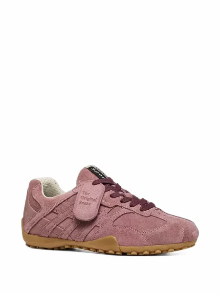 Sneakerși Geox cu model piele de șarpe roz