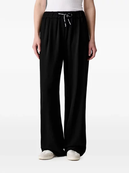 Pantaloni Karl Lagerfeld Jeans cu autograf cu cordon negru