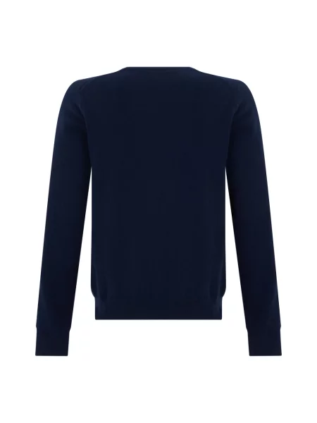 Sweter Comme Des Garcons wełniany niebieski