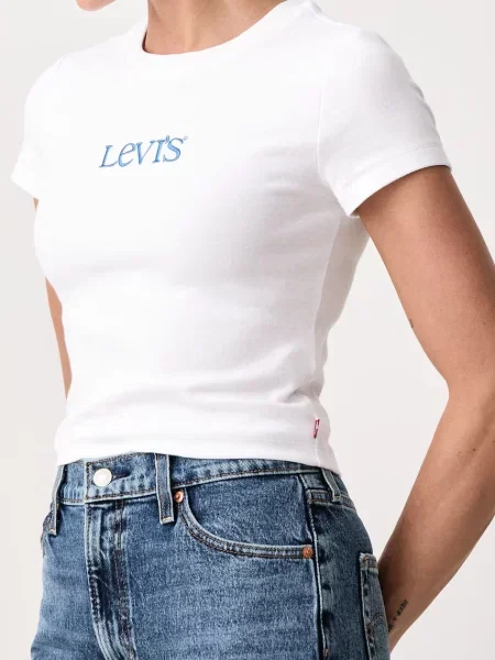 Levi's тениска дамска с GR ESSENTIAL BABY бяло