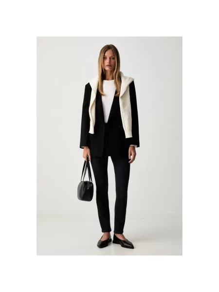 Skinny jeansy skinny Twinset czarne