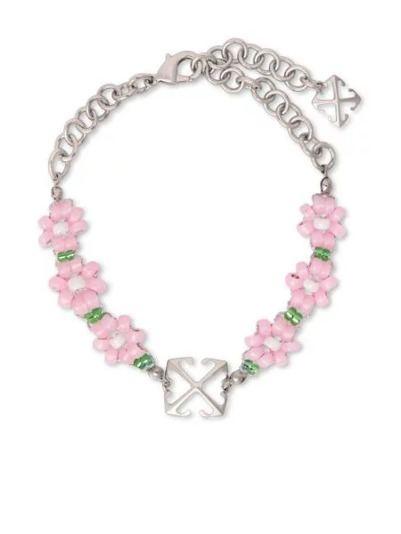 Brăţară Off-white cu model floral
