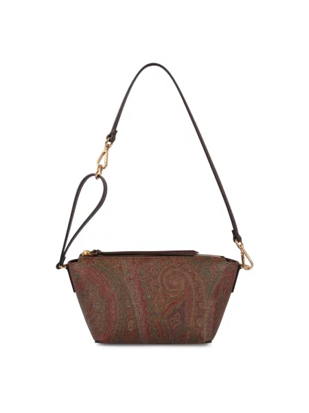 Torebka Etro z wzorem paisley brązowa
