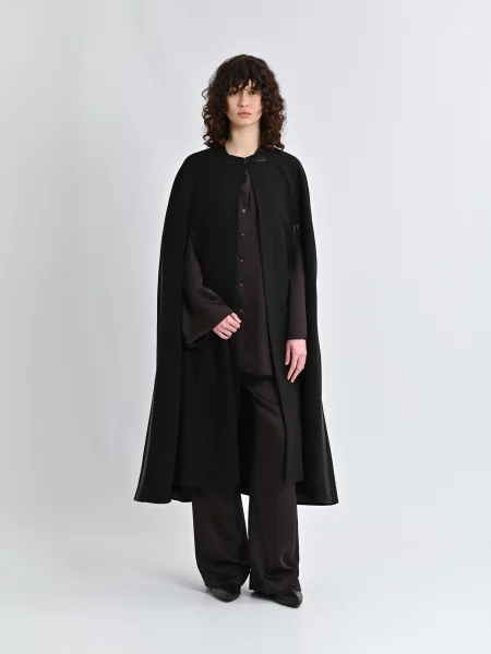 Пальто a LOT вовна/віскоза чорний