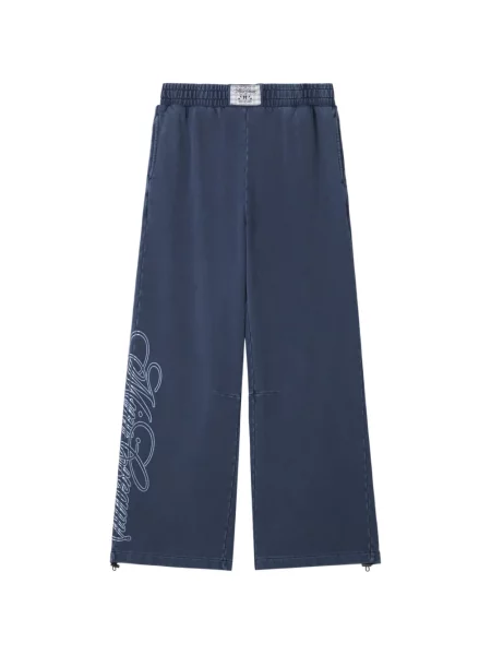 Pantaloni Mini Cream cu imagine alergare albastru