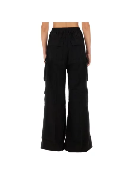 Spodnie cargo Rick Owens ze sznurkiem czarne