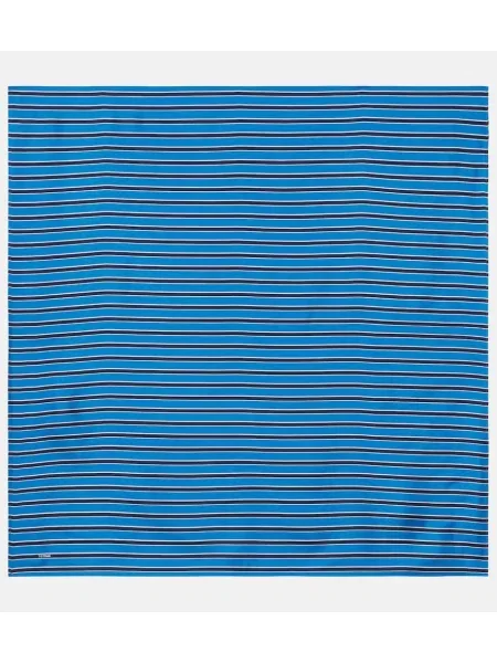 Fular Toteme de mătase cu dungi albastru