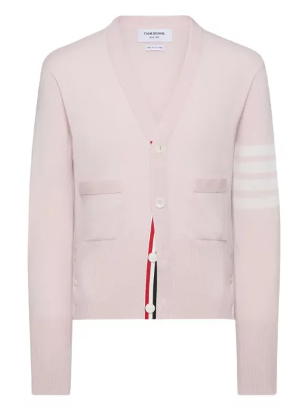 Cardigan Thom Browne cu decolteu în V roz