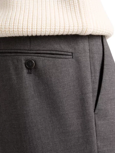 Pantaloni Prada de lână gri