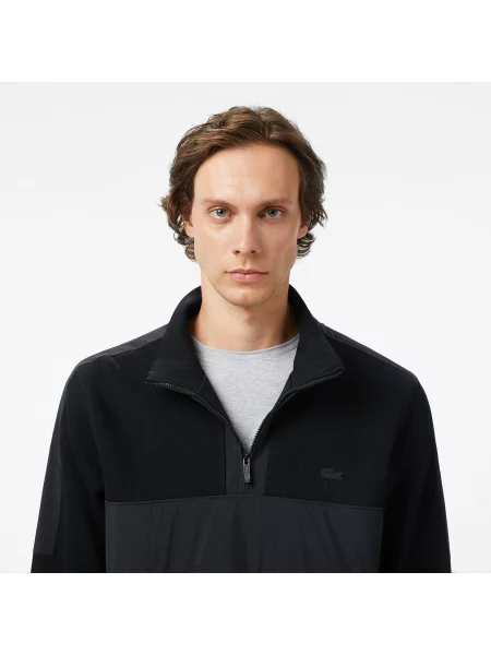 Lacoste Bluza Half Zip Classic Fit czarna