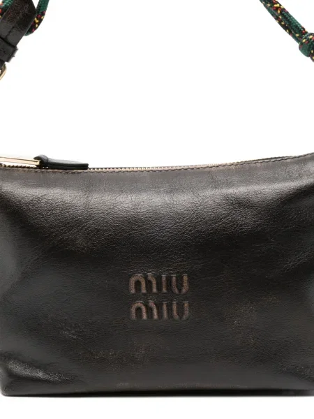 Geanta de piele Miu Miu din piele maro