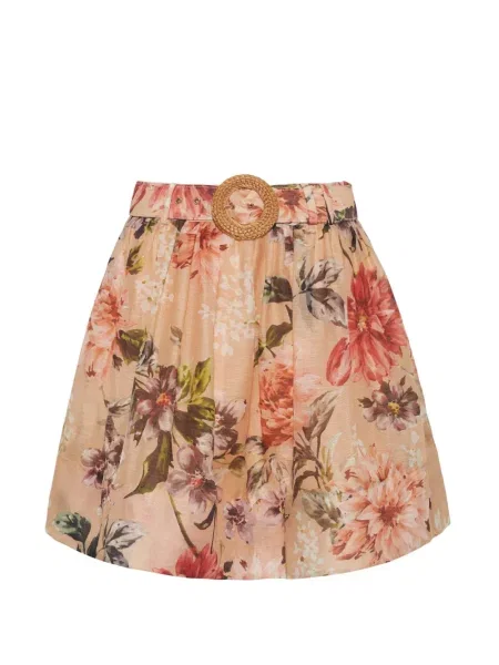 Fustă Cara Cara cu model floral cu imagine alb