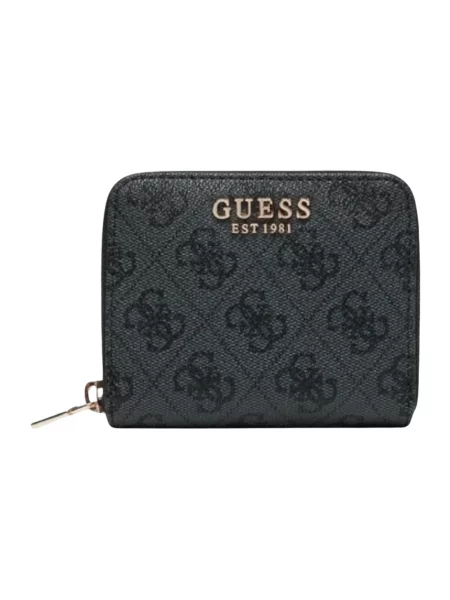 Lniany portfel Guess szary