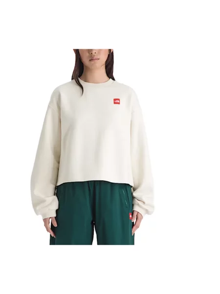 Długa bluza sportowa The North Face z długim rękawem na siłownię biała