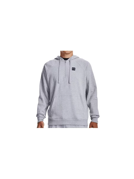 Under Armour M Rival Fleece ½ Zip Hoodie Mężczyźni Bluzy i bluzy z kapturem Under Armour Size: L szary