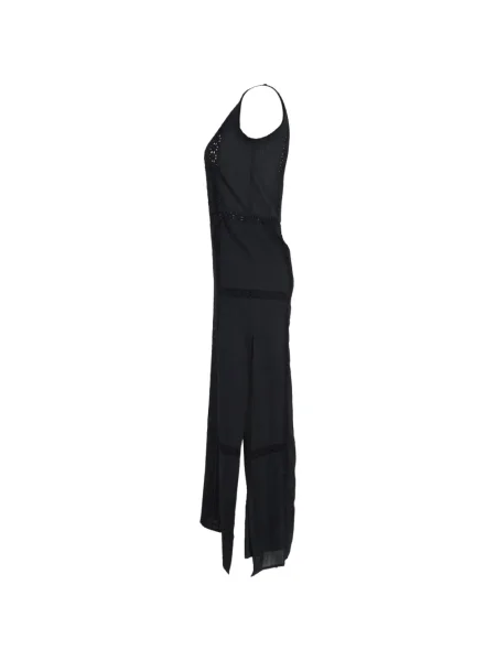 Rochie maxi Sea cu broderie de costum negru