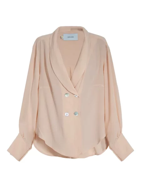 Bluzka Isolda dwurzędowa różowa