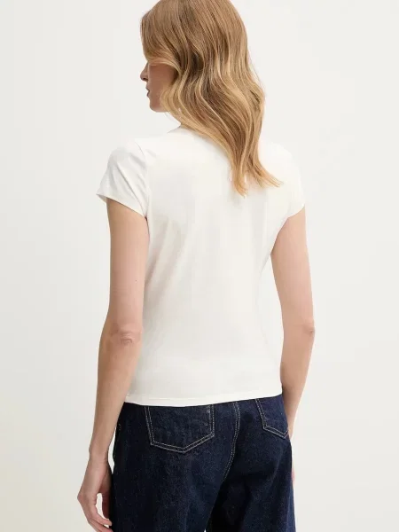Guess T-Shirt Écru biała