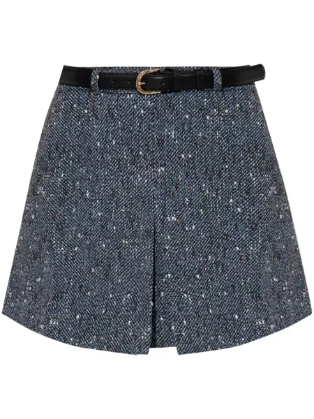 Mała mały bukiecik spódnica mini Self-portrait niebieska