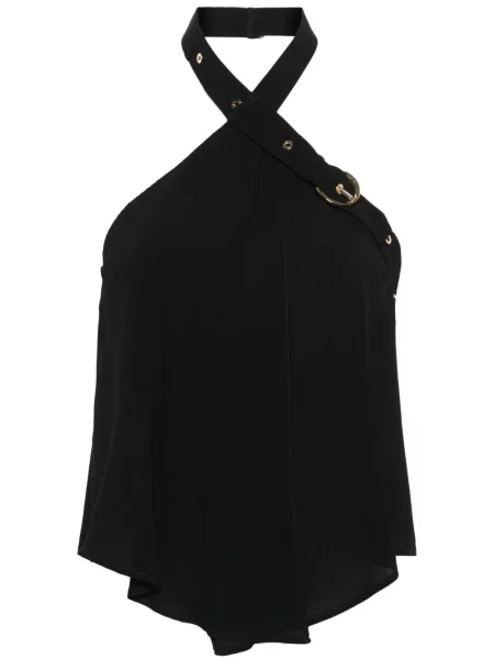 Top Pinko cu gât halter negru