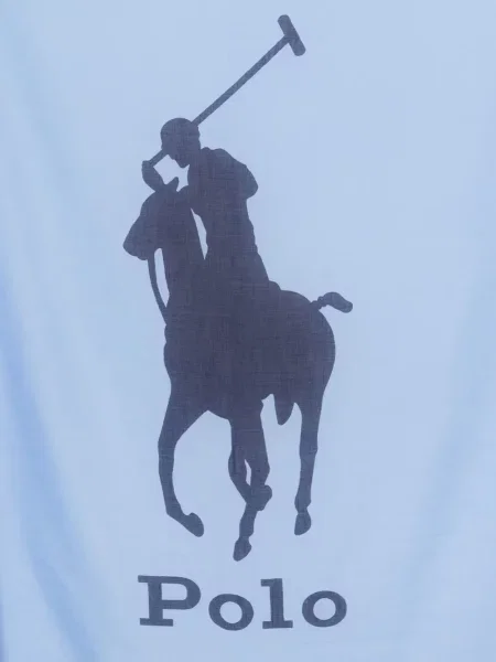 Bikini Polo Ralph Lauren cu dungi cu broderie albastru