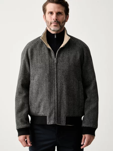 Trussardi jachetă reversibilă pentru bărbați bej