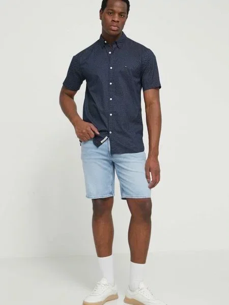 Tommy Hilfiger ing férfi galléros sötétkék regular kék