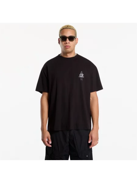 Tricou C.P. Company Jersey Short Sleeve Comfort Logo T-Shirt Black M negru