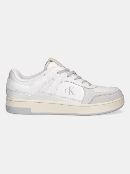 Calvin Klein Jeans pantofi BASKET CUP LOW LACEUP LTH MIX alb