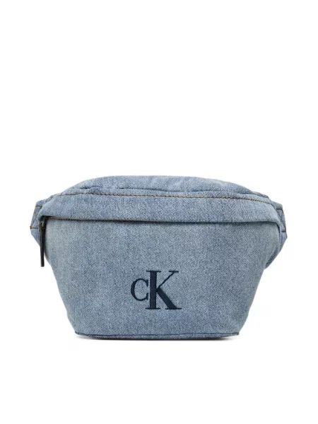 Torba za okoli pasu Calvin Klein Ckj Denim Waistbag Svetlo modra