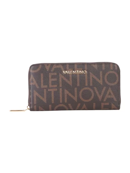 Portfel z detal z logo model REGINA' Valentino Bags brązowy