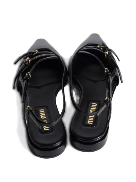 Pantofi cu toc Miu Miu fără toc negru