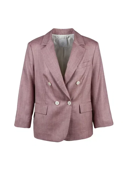 Marynarka Eleventy wełniana różowa